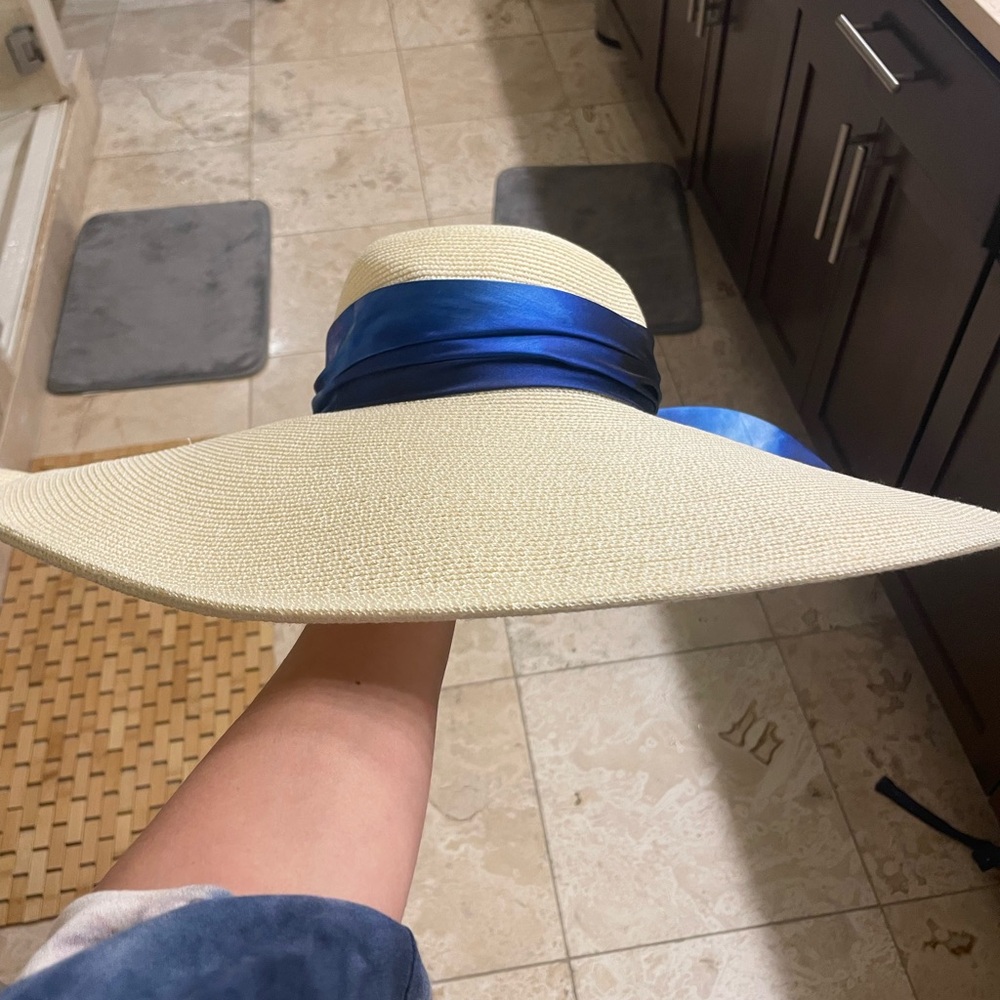 Eugenia Kim Cream and Blue Hat